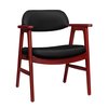 Regency Regency 476 Mid-Century Modern Accent Chair- Mahogany & Black 1476MHBK